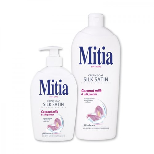 MITIA SAPUN CREMA SILK SATIN WITH COCONUT MILK & SILK PROTEIN (Optiuni de comanda: 1000ml)