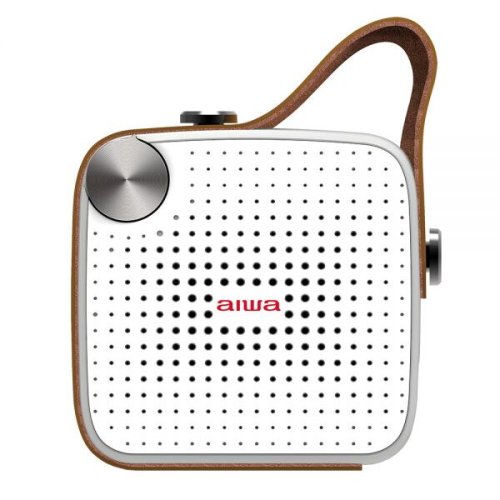 AIWA Boxa portabila aiwa Square cu Radio FM, Bluetooth, card SD, Hi-Fi Stereo, Microfon, Alb
