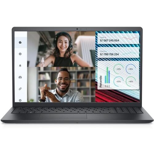 Dell Laptop Dell Vostro 3520, 15.6 inch FHD, Intel Core i7-1255U, 8GB RAM, 512GB SSD, Intel Iris Xe Graphics, Windows 11 Pro, Negru