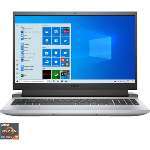 Dell Laptop Gaming Dell Inspiron G5 15 5515 cu procesor AMD Ryzen 7 5800H, 15.6, Full HD, 16GB, 512Gb SSD, NVIDIA GeForce RTX 3050 Ti 4GB, Windows 10 Pro, Gri