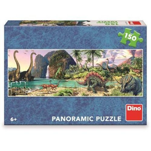 Dino Puzzle - Dinozauri langa lac (150 piese)