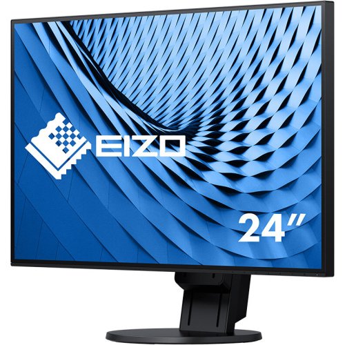 EIZO Monitor IPS LED EIZO 23.8 EV2451-BK, Full HD (1920 x 1080), VGA, DVI, HDMI, DIsplayPort, Pivot, 5 ms (Alb)