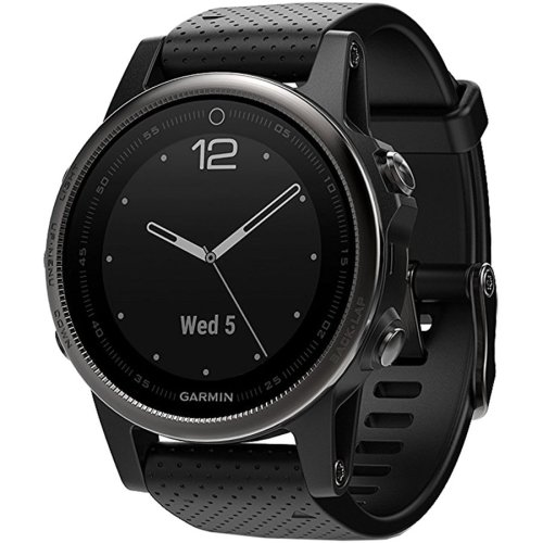 GARMIN Smartwatch Fenix 5s Sapphire Edition Otel Inoxidabil Negru