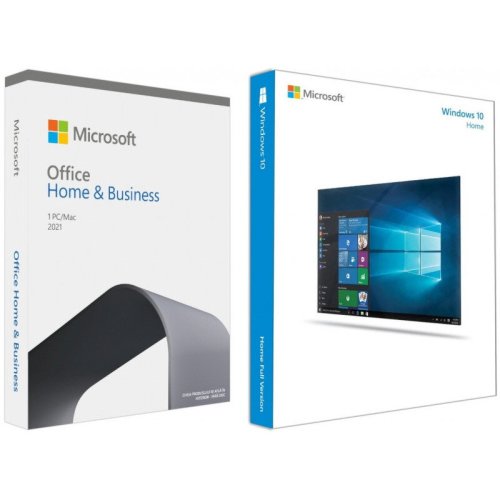 Generic Aplicatie Microsoft Pachet Special Licente Retail: 1x Office Home and Business 2021 + 1x Windows 10 Home