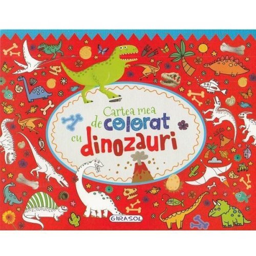 GIRASOL Cartea mea de colorat cu dinozauri