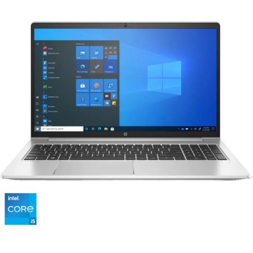 HP Laptop HP 450 G8 cu procesor Intel Core i5-1135G7 pana la 4.20 GHz, 15.6, Full HD, 8GB, 256GB SSD, Intel® Iris® Xe Graphics, Windows 10 Pro, Silver