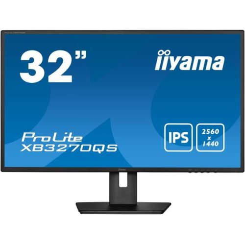 IIYAMA Monitor IPS LED iiyama PROLITE 31.5 XB3270QS-B5, QHD (2560 x 1440), DVI, HDMI, DisplayPort, AMD FreeSync, Boxe, Negru