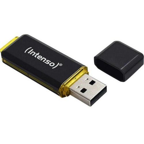 Intenso Memorie USB Intenso High Speed Line - 128 GB - USB tip A - 3.2 Gen 1 (3.1 Gen 1) - 250 MB/s - Cap - Negru - Galben