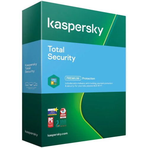 Kaspersky Kaspersky Total Security, licenta noua, 1 an, 3 dispozitive, retail box