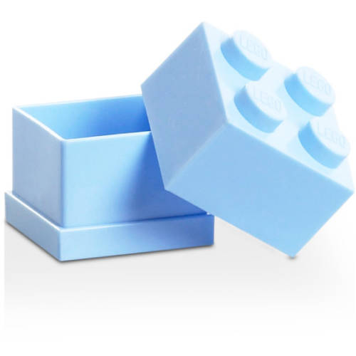 LEGO® Mini cutie depozitare LEGO 2x2 albastru deschis