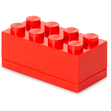 LEGO® Mini cutie depozitare LEGO 2x4 rosu