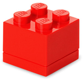 LEGO® Mini cutie depozitare LEGO 2x2 rosu (40111730)