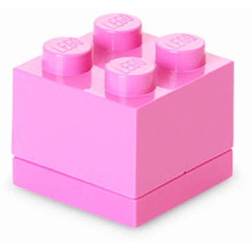 LEGO® Mini cutie depozitare LEGO 2x2 roz