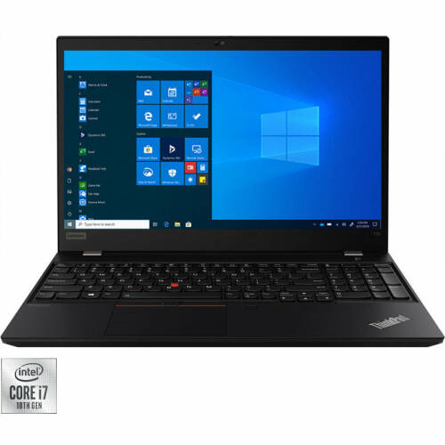 Lenovo Laptop Lenovo 15.6'' ThinkPad T15 Gen 1, FHD IPS, Procesor Intel® Core™ i7-10510U (8M Cache, up to 4.90 GHz), 16GB DDR4, 512GB SSD, GMA UHD, Win 10 Pro, Black