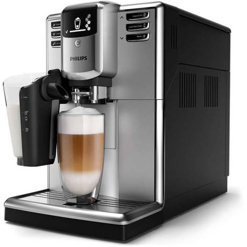 Philips Espressor automat Philips EP5333/10 Seria 5000, sistem de lapte LatteGo, 6 bauturi, 5 setari intensitate, 5 trepte macinare, rasnita ceramica, Silver AquaClean