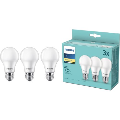 Philips Set 3 becuri LED Philips 13W(100W) E27 A67 1521 lm 4000K Mat