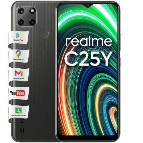 REALME Telefon mobil Realme C25Y, Dual SIM, 4GB RAM, 128GB, 4G, Metal Grey