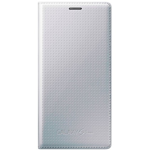 Samsung Galaxy S5 Mini (G800) - Husa tip Flip Wallet - Alb Lucios (Punching Pattern)