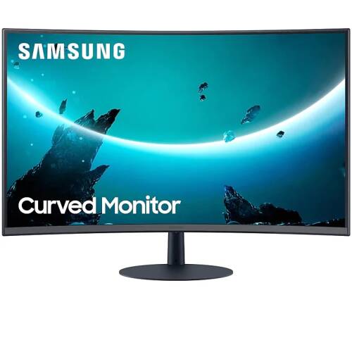 Samsung Monitor gaming curbat LED VA Samsung 81 cm T55, Full HD, Display Port, FreeSync, Negru,