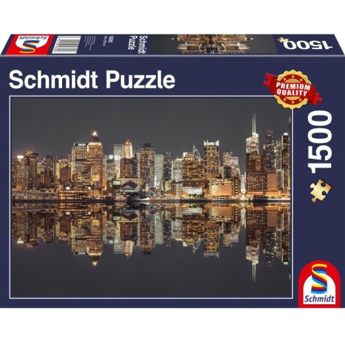 Schmidt puzzle schmidt - new york pe timp de noapte, 1500 piese
