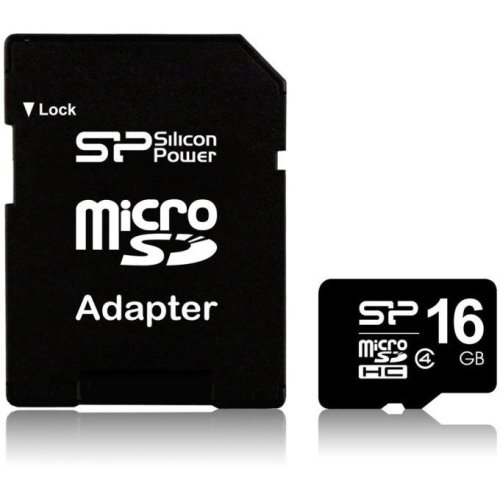 Silicon power Card de memorie Silicon Power microSDHC 16GB + Adapter CL4