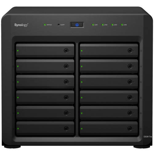 Synology Synology DS3617xs, 12-Bay, SATA, Xeon 2.2GHz, 16GB, 4 x GbE LAN, 2 x USB 3.0