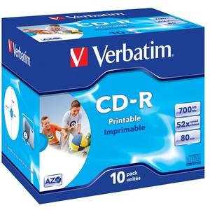Verbatim blank cd-r verbatim datalife 52x 700mb 50pk spindle extra protection 43351