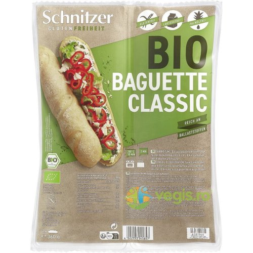 Bagheta clasica fara gluten ecologica/bio 360g