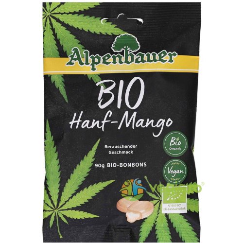 Bomboane cu Aroma din Seminte de Canepa si Mango Ecologice/Bio 90g