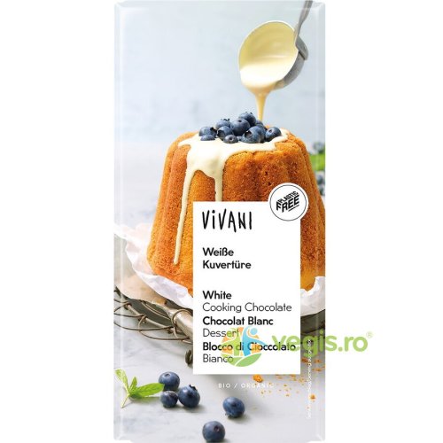 Vivani - Ciocolata cuvertura alba ecologica/bio 200g
