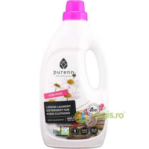 Purenn - Detergent lichid pentru rufele copiilor cu musetel eco/bio 1l