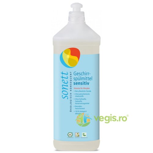 Detergent pentru Vase Senzitiv Neutru Ecologic/Bio 1L