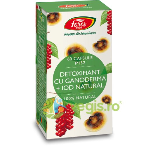 Detoxifiant Ganoderma + Iod Natural (P137) 60cps