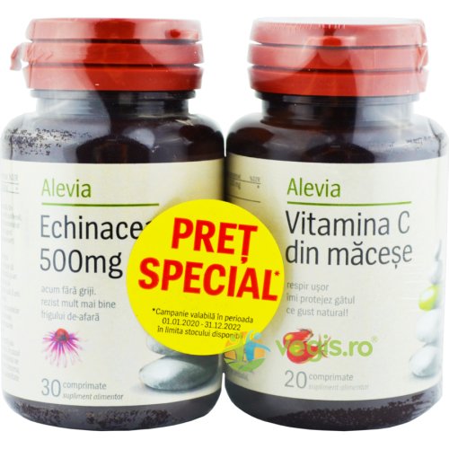 Echinacea 500mg + Vitamina C Macese 200mg 30+20 cpr