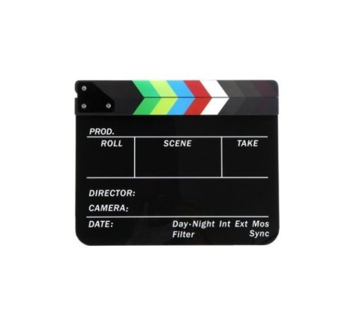 Clacheta Black-Color clapperboard din plexiglas pentru studio de filmare