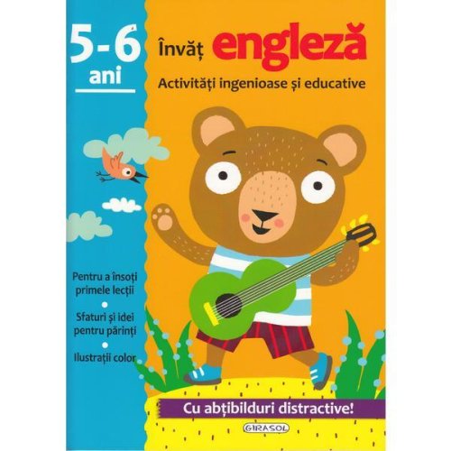 Activitati ingenioase si educative: Invat engleza 5-6 ani, editura Girasol