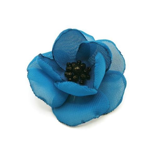 Agrafa par floare albastra, handmade, Ancuta, Zia Fashion