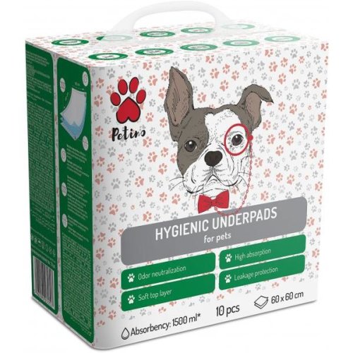Aleze igienice absorbante pentru animale - petino hygienic underpads for pets, 60x60cm, 10 buc