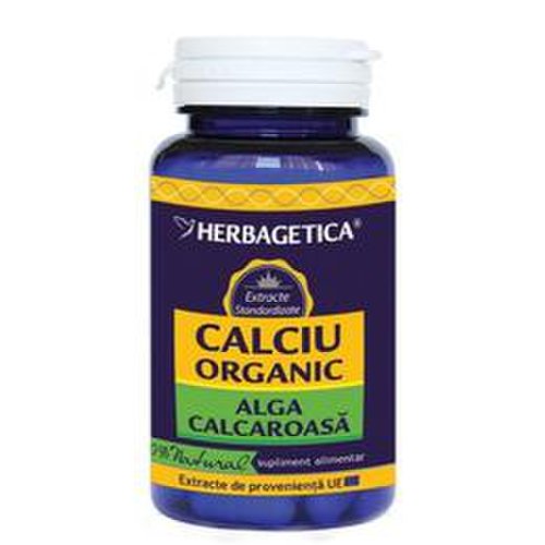 Calciu Organic Herbagetica, 60 capsule