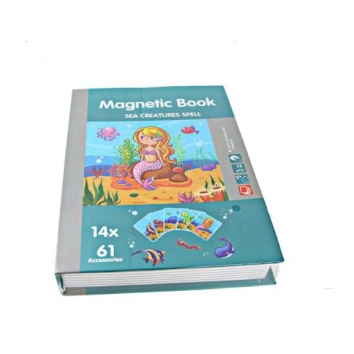 Carte magnetica pentru copii Mica Sirena si Vietati Marine