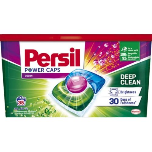Detergent Capsule pentru Rufe Colorate - Persil Power Caps Color Deep Clean, 35 buc