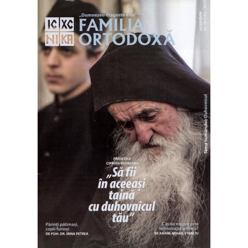 Familia Ortodoxa Nr.10 (141) Octombrie 2020, editura Familia Ortodoxa