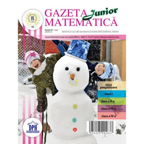 Gazeta matematica junior. Nr. 99 ianuarie 2021, editura Didactica Publishing House