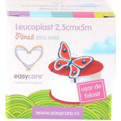Leucoplast Panza ZnOx Easy Care, 2.5cm x 5m