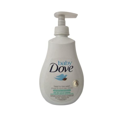 Lotiune de Spalare pentru Parul si Pielea Sensibila a Bebelusilor - Baby Dove Head to Toe Wash Sensitive Moisture, 400 ml