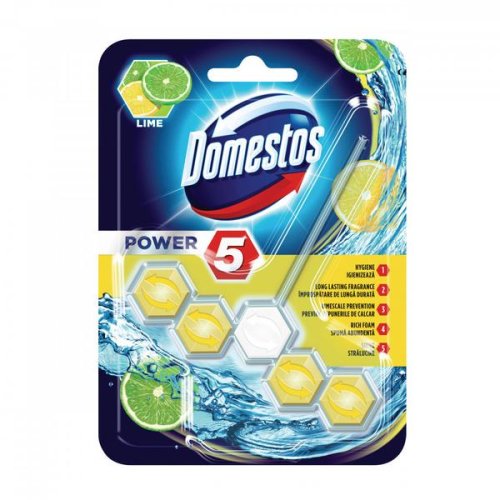 Odorizant pentru Toaleta cu Aroma de Lime - Domestos Power 5 Lime, 55 g
