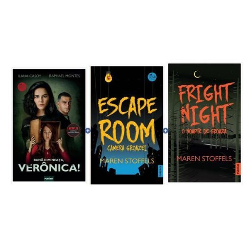 Pachet 3 carti Posh Thriller: Buna dimineata, Veronica!, Escape room, Fright night - Editura Publisol