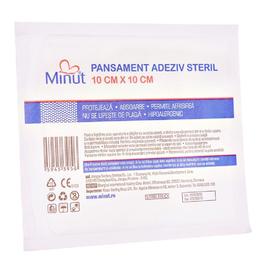Pansament adeziv steril pore minut vision trading, 10 x 10 cm, 50 buc