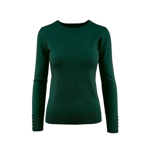 Pulover, Univers Fashion, tricotat fin, verde, M-L