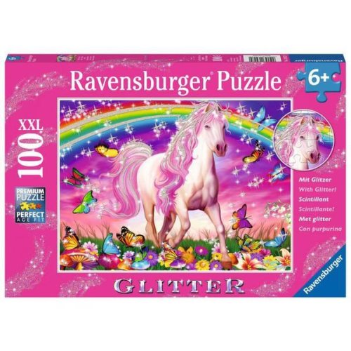 Puzzle unicorn si curcubeu 100 piese Ravensburger 